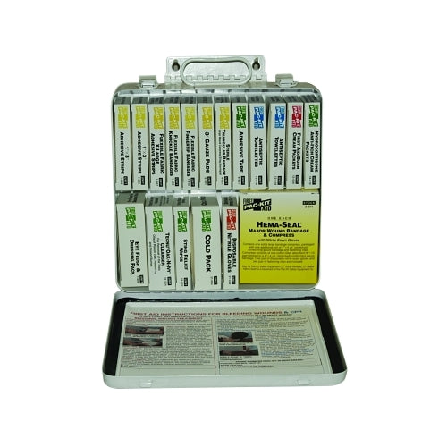 First Aid Only 24 Unit Steel First Aid Kit, Weatherproof Steel, Wall Mount - 1 per KIT - 5301