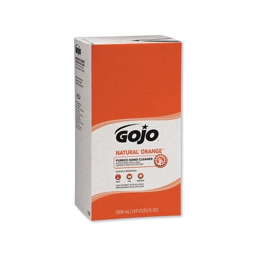 Gojo Natural Orange Ponce Nettoyant pour les mains, Agrumes, Bag-In-Box, 5000 ml - 2 par CS - 755602