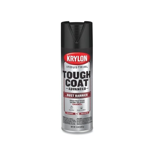Krylon Industrial Tough Coat Advanced With Rust Barrier Technology Spray Paint, 15 Oz, Black, Semi-Gloss - 6 per CA - K00779008