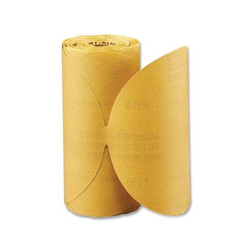 Carborundum Gold Aluminum Oxide Dri-Lube Paper Discs, 6 Inches Dia., P150 Grit, Roll - 100 per RL - 05539510563
