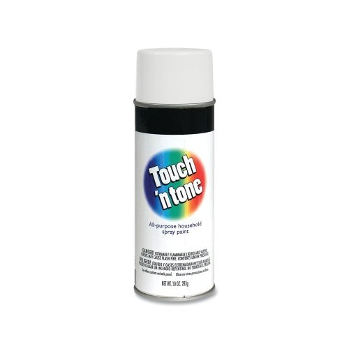 Peinture en aérosol Rust-Oleum Touch 'N Tone, 10 oz, blanc, plat - 6 par CA - 55280830