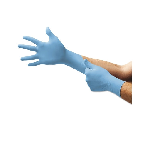 Microflex Xceed Xc-310 Nitrile Disposable Gloves, Beaded Cuff, Medium, Blue - 250 per BX - XC310M