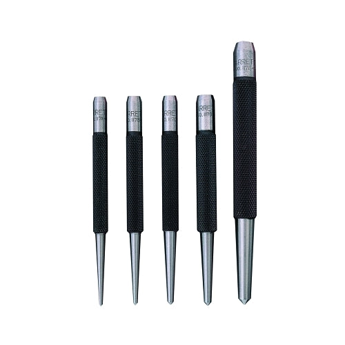 L.S. Starrett Center Punch Set, Pointed, English, Plastic Case - 1 per ST - 50488