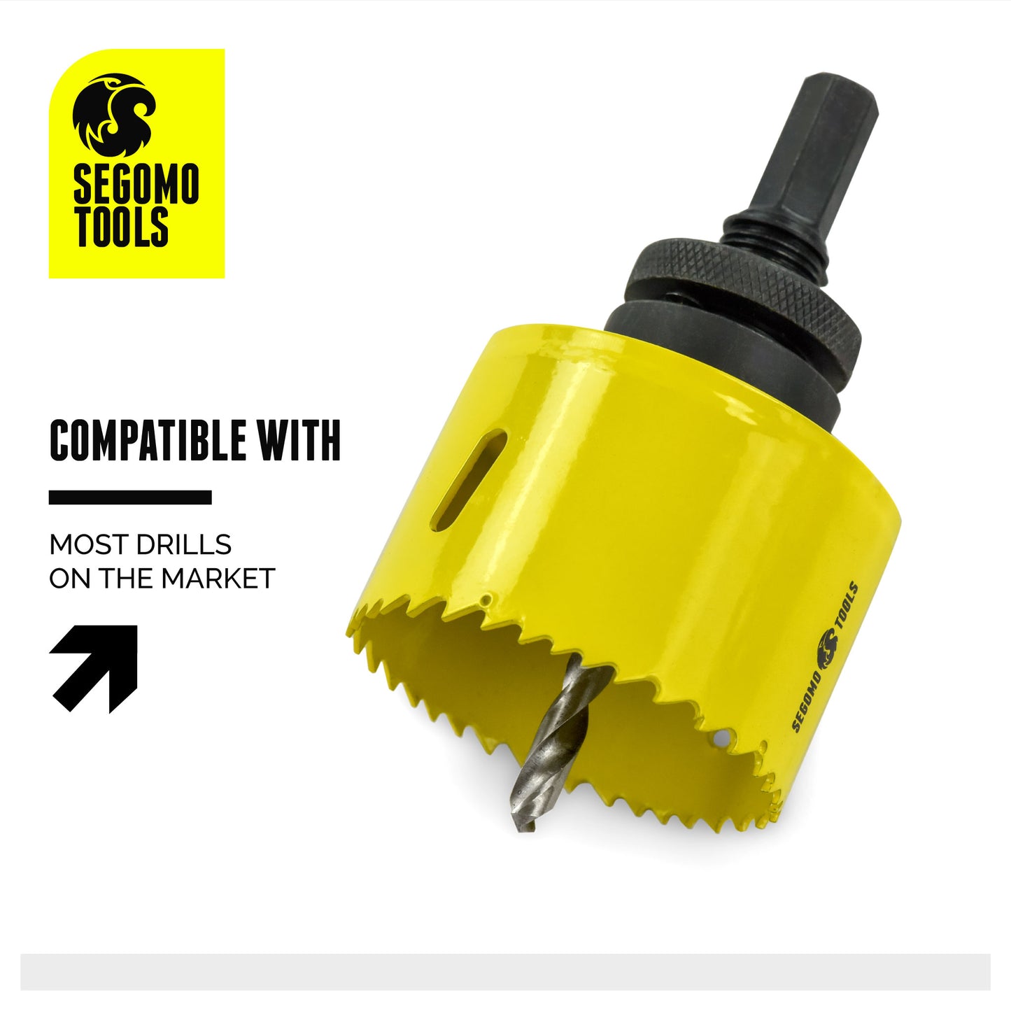 Segomo Tools Kit de scie cloche bimétallique à usage général de 16 pièces (3/4 po à 2 1/2 po) - HOLESAWSAE 