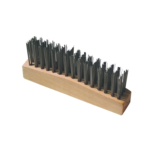 Anchor Brand Chipping Hammer Brush, 4-5/8 Inches L, 3 X 15 Rows, Carbon Steel Bristles, Straight Wood Handle - 12 per BOX - 94928