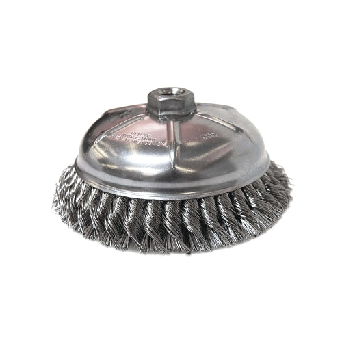 Anchor Brand Heavy-Duty Knot-Style Cup Brushes, 6 Inches Dia., 0.023 Inches Stainless Steel Wire - 1 per EA - 94158