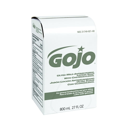 Gojo Ultra Mild Antimicrobial Lotion Soaps W/Chloroxylenol, Lemon, Bag-In-Box, 800 Ml - 12 per CS - 921212