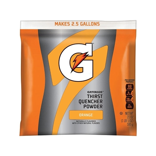 Gatorade G Series 02 Perform Thirst Quencher Instant Powder, 21 Oz, Pouch, 2.5 Gal Yield, Orange - 32 per CA - 03970