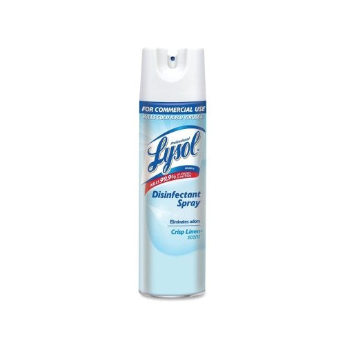 Professional Lysol Disinfectant Spray, 19 Oz, Aerosol Can, Crisp Linen - 12 per CA - CB748286