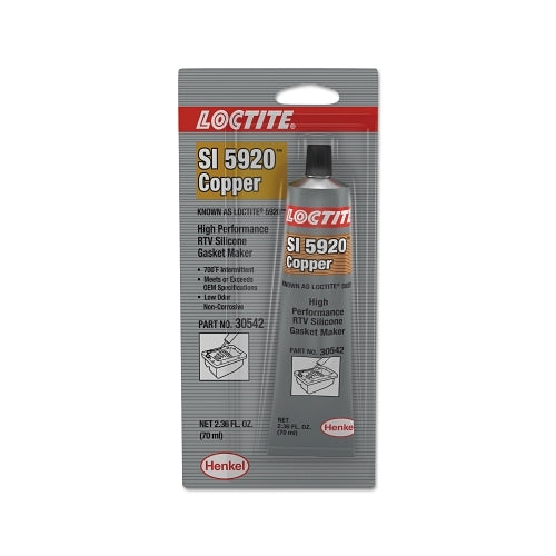 Loctite 5920 x0099  Copper, High Performance Rtv Silicone Gasket Maker, 70 Ml Tube, Copper - 1 per TB - 198818