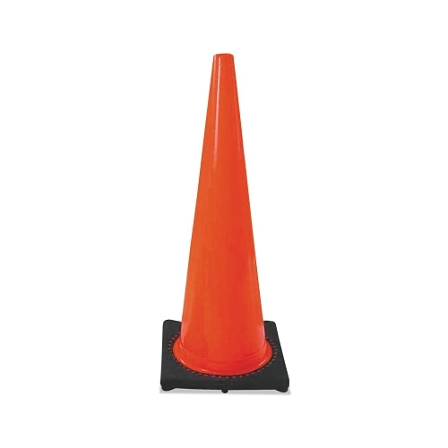 Cortina Dw Series Traffic Cone, 18 Inches H, 3 Lb Pvc, Orange/Black Base - 1 per EA - 0350005