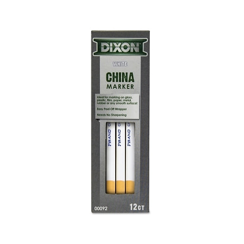 Dixon Ticonderoga Phano China Markers, White - 12 per DOZ - 00092