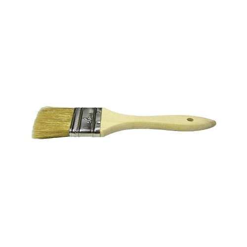 Weiler Chip & Oil Brushes, 4 Inches Wide, 1 3/4 Inches Trim, White China, Wood Handle - 12 per PK - 40184