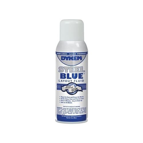 Dykem Layout Fluid, 16 Oz Aerosol Can, Blue - 12 per CS - 80000