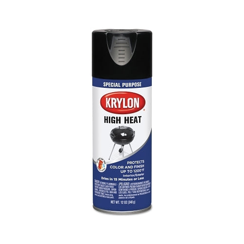 Krylon High Heat Bbq & Stove Paint, 12 Oz Aerosol Can, Black - 6 per CA - K01618777