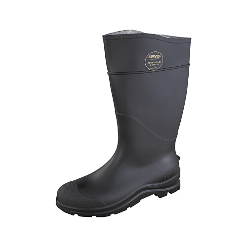 Servus Ct_x0099_ Economy Knee Boots, Steel Toe, Size 12, 16 Inches H, Pvc, Black - 1 per PR - 18821-120