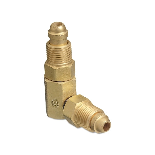 Western Enterprises Inert Arc Hose & Torch Adaptor, Brass, Elbow - 90°, Male/Male, Rh To Rh - 1 per EA - AW409