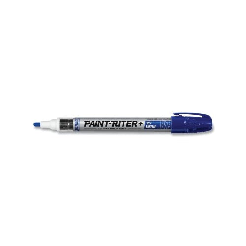 Markal Paint-Riter+ Wet Surface Marker, 1/8 Inches Tip, Medium, Blue - 12 per BX - 96934