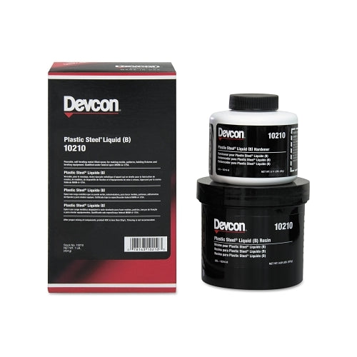 Devcon Plastic Steel Liquid (B), 1 Lb, Can, Dark Grey - 1 per EA - 10210