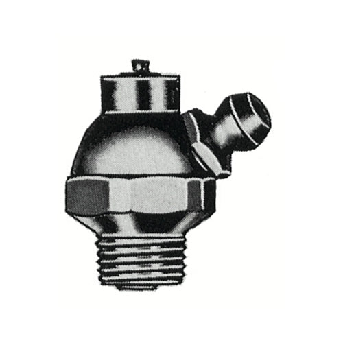 Alemite Hydraulic Shut-Off Fittings, Elbow - 60°, 1 In, Male/Male, 1/8 Inches (Ptf) - 50 per BG - 1940B