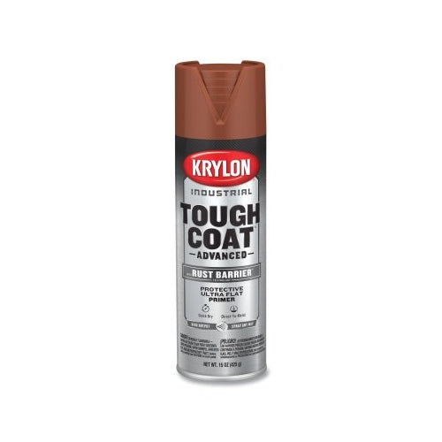 Krylon Industrial Tough Coat Advanced With Rust Barrier Technology Spray Paint, 15 Oz, Red Oxide Primer, Ultra Flat - 6 per CA - K00699008