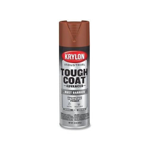 Krylon Industrial Tough Coat Advanced con pintura en aerosol con tecnología de barrera contra el óxido, 15 oz, imprimación de óxido rojo, ultraplana - 6 por CA - K00699008