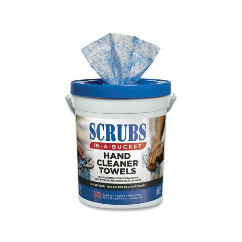 Scrubs Hand Cleaner Towels, 72/Container, Citrus - 6 per CA - 42272