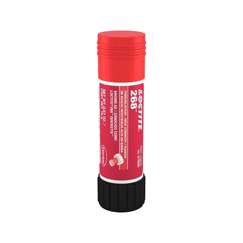 Loctite 268 x0099 Barra sólida fijadora de roscas de alta resistencia, 19 G, 1/4 pulgadas a 3/4 pulgadas de diámetro, rojo - 1 por EA - 826035