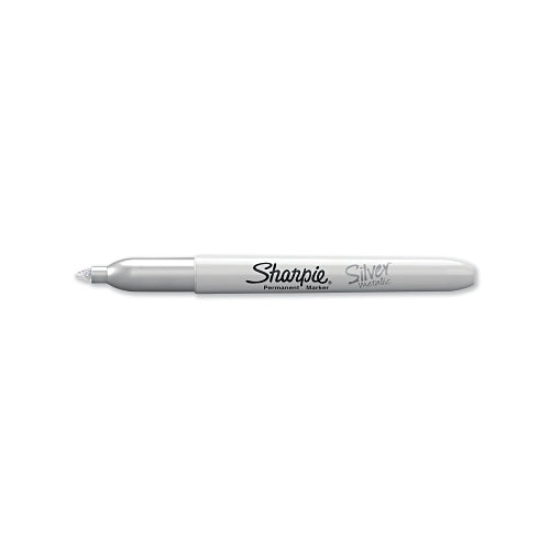 Sharpie Metallic Permanent Marker, Silver, Fine, 12 Ea/Bx - 12 per BX - 39100