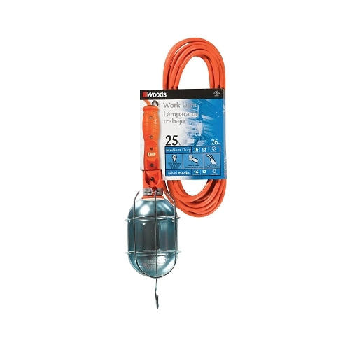 Lampe de travail Southwire Trouble, calibre 16/3, 75 W, crochet en S, cordon de 25 pieds - 1 par EA - 691SW