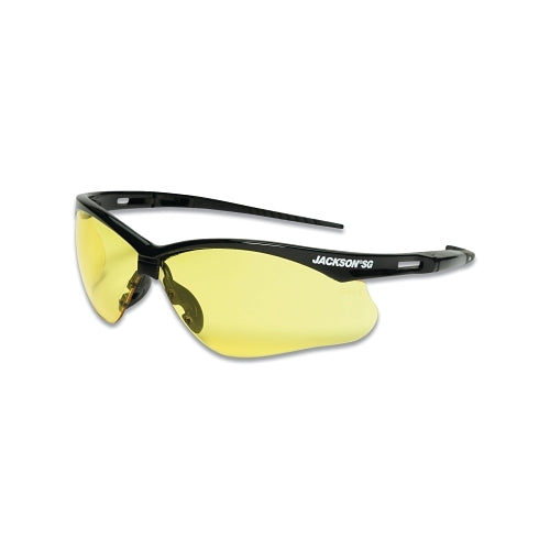 Jackson Safety Sg Series Safety Glasses, Universal Size, Amber Lens, Black Frame, Hardcoat Anti-Scratch - 1 per EA - 50002