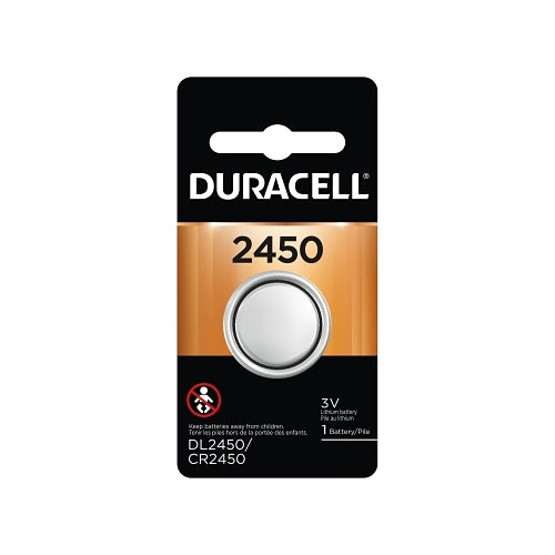 Duracell Lithium Battery, Coin Cell, 3V, 2450, (1 Ea/Pk) 36 Bulk Pack - 36 per CA - DURDL2450BPK