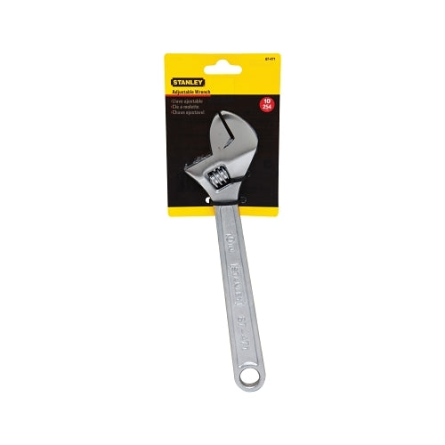Stanley Adjustable Wrench, 10 Inches Long, 1-1/4 Inches Opening, Chrome - 1 per EA - 87471