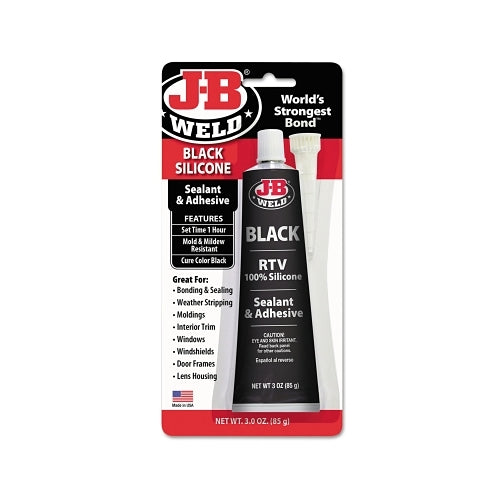 J-B Weld Black Silicone Sealant & Adhesive, 3 Oz - 6 per BX - 31319