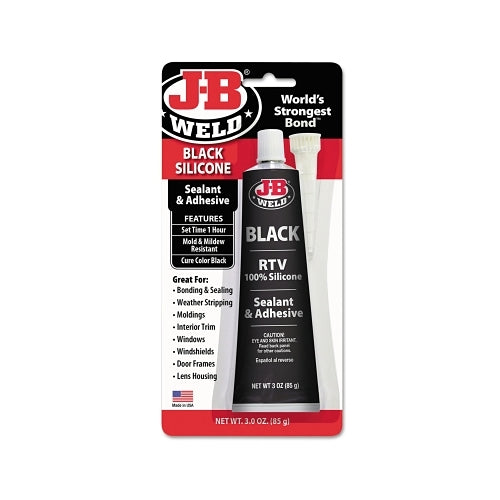 Sellador y adhesivo de silicona negro JB Weld, 3 oz - 6 por caja - 31319