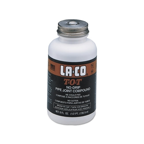 La-Co T-O-T Pipe Thread Compounds, 1/2 Pint Brush-In-Cap, Gray - 1 per CAN - 12219