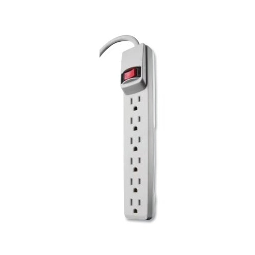Southwire Power Strip, 6 Outlets, 4 Ft Cord, White - 6 per CT - 41367