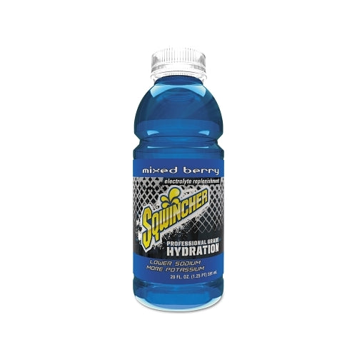 Sqwincher Ready-To-Drink, 20 Oz, Wide-Mouth Bottle, Mixed Berry - 24 per CA - 159030530