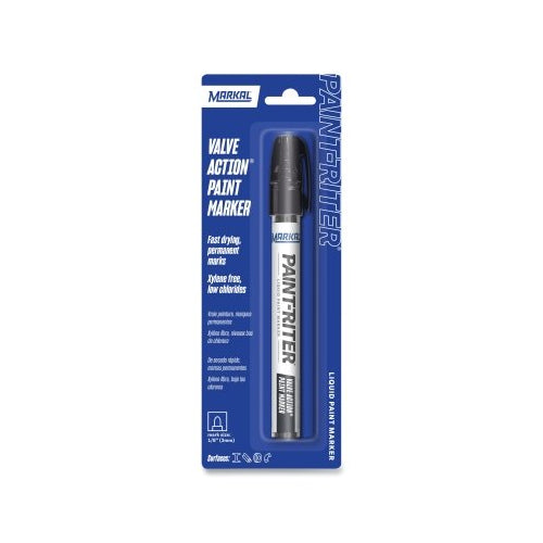 Markal Paint-Riter Valve Action Paint Marker, Black, 1/8 Inches Tip, Medium - 1 per EA - 96803