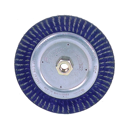 Weiler Polyflex Stringer Bead Twist Knot Wheel, 4 D X 3/16 W, .02 Steel, 20000 Rpm - 1 per EA - 35800
