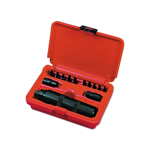 Proto 3/8 Inches Drive 13-Pc Hand Impact Driver Set, 2-Hex Bit Holders, 2-Phillips #1/#2/#3, 2-Slotted 3/16 In, 9/32 In, Plastic Case - 1 per ST - JHANDIM