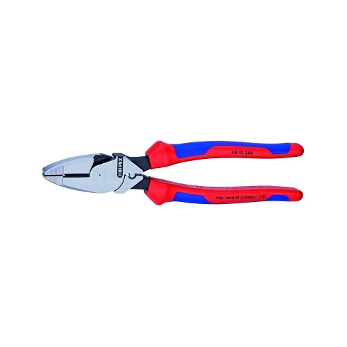 Knipex New England Linesman Pliers, 9 1/2 Inches Length, Dual Material Handle - 1 per EA - 0912240SBA