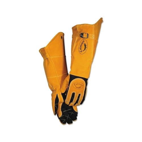 Caiman 1878 21-Inches Fr Insulated Mig/Stick Welding Gloves, Deerskin/Boarhide, Tan/Black - 1 per PR - 1878-5