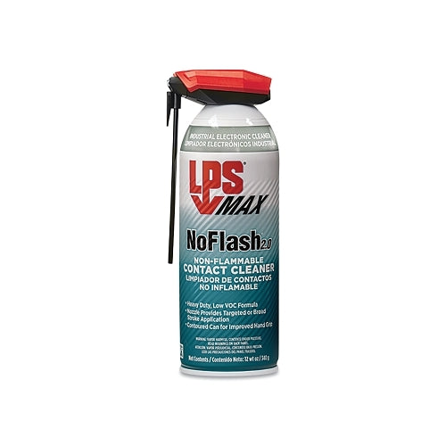 Limpiador de contactos no inflamable Lps Max Noflash 2.0, 12 onzas de peso, lata de aerosol con actuador de pajita, olor suave - 12 por CA - 97416