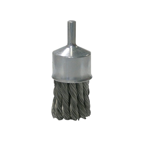 Weiler Knot Wire End Brush, Steel, 1-1/8 Inches Dia, 0.0118 Inches Wire, 20000 Rpm - 1 per EA - 10187