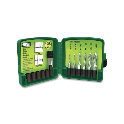 Greenlee Drill/Tap Sets, 1/4 Inches Hex, Steel - 1 per EA - 50176200