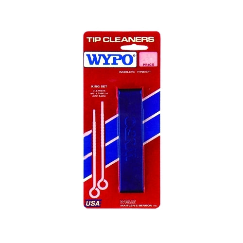 Wypo Tip Cleaner Set, King, Sizes 6 To 26, Includes 13 Extra Long Cleaners With Case/File, Skin Packed - 1 per EA - SP4