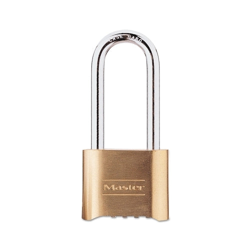 Master Lock No. 175 Combination Brass Padlock, 5/16 Inches Dia, 2-1/4 Inches L X 1 Inches W, Brass - 6 per BOX - 175LH