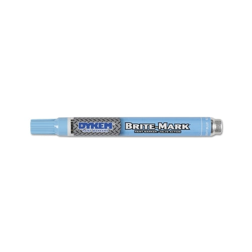 Dykem Brite-Mark Medium Paint Marker, Light Blue, Medium, Bullet, Acrylic - 12 per BOX - 84008