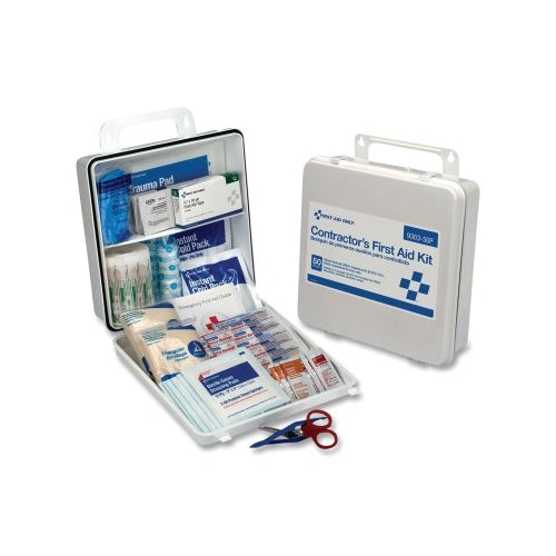 First Aid Only Contractor'S First Aid Kit, 50 Person, Plastic Case, Portable/Wall Mount - 1 per EA - 930350P